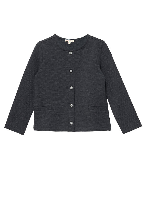 Anthrazitgrau chinierte Strickjacke JAJOCAR4 / 20S90154D3C944