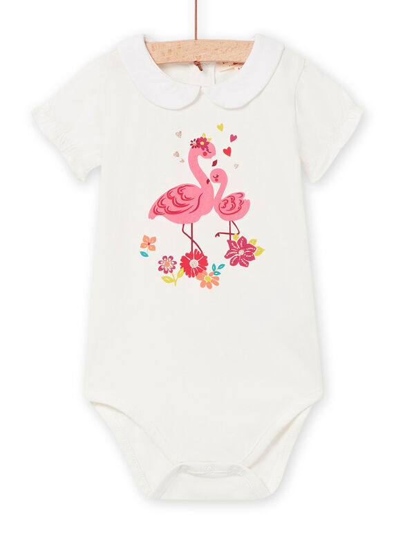 Baby Mädchen ecrufarbener Strampelanzug NIFLABOD / 22SG09R1BOD001
