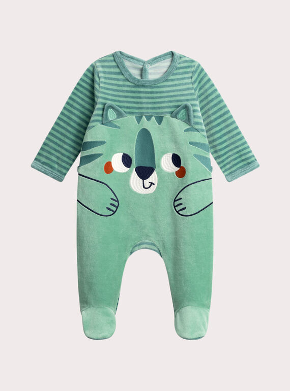 Animierter grüner Schlafanzug für Baby-Jungen  VEGAGRETIG / 24WH1493GRE610