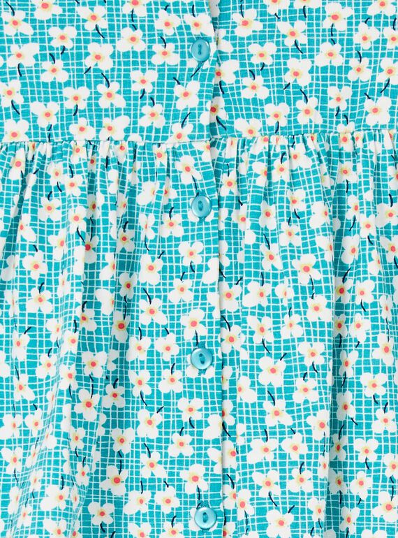 Baby Mädchen türkisfarbenes Kleid LIVERROB3 / 21SG09Q4ROBC216