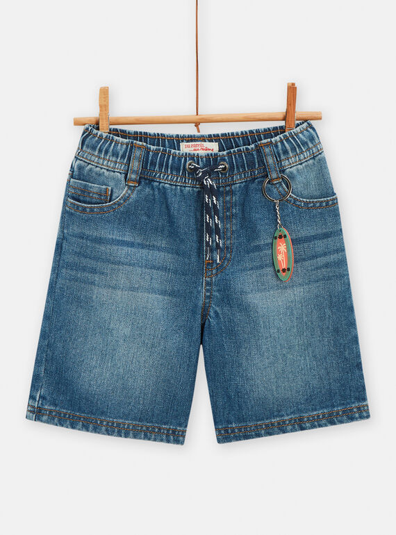 Bermuda-Shorts aus Denim mit Skateboard-Anhänger für Jungen in Blau TORYBER2 / 24S902U3BERP269