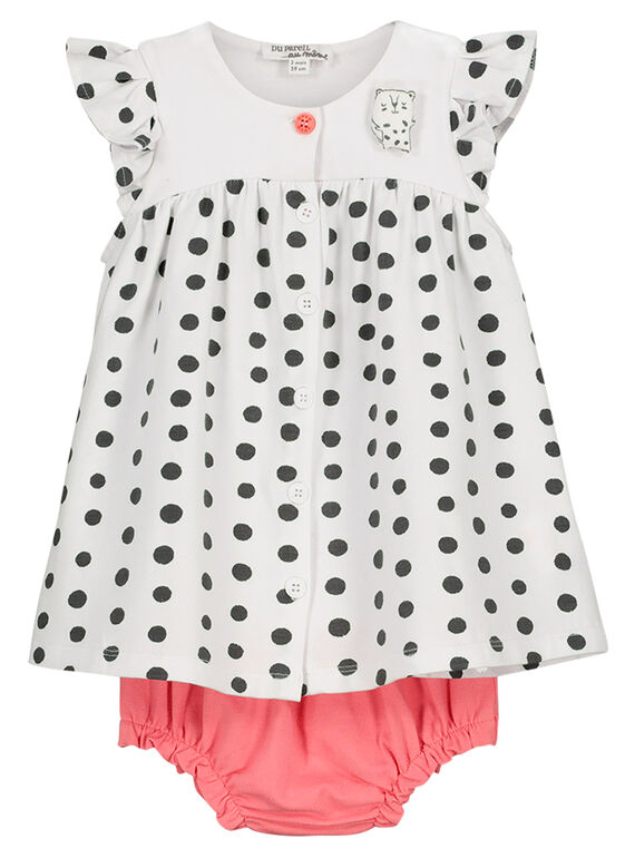 Baby-Set aus Kleid und Bloomers für Mädchen FOU2ROB / 19SF05J1ROB000