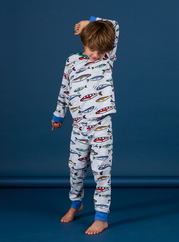 Pyjama-Set mit Sardinen-Druck PEGOPYJSAR / 22WH1223PYJJ922