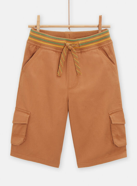 Hellbraune Bermuda-Shorts für Jungen TOLIBER2 / 24S902T4BERI802