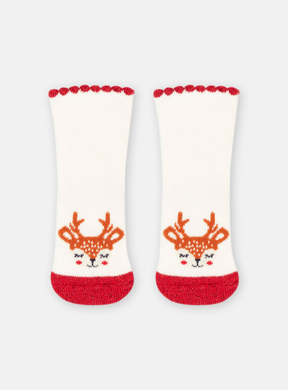 Baby-Socken für Mädchen in Ecru SYIWAYSOQB / 23WI09S1SOQ001