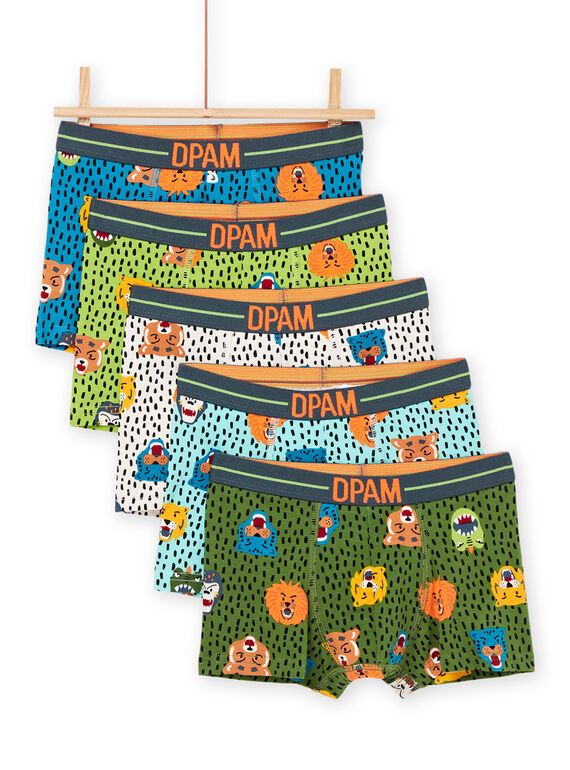 5er Set Boxershorts mit ausgefallenem Aufdruck SEGOBOXSEM2 / 23SH1211BOXA016