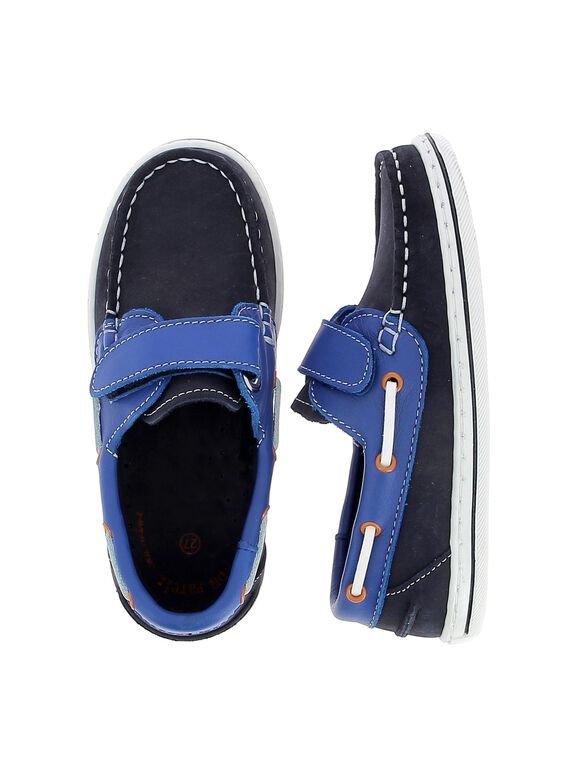 Boys' leather boat shoes CGBATVEL / 18SK36W1D4NC218