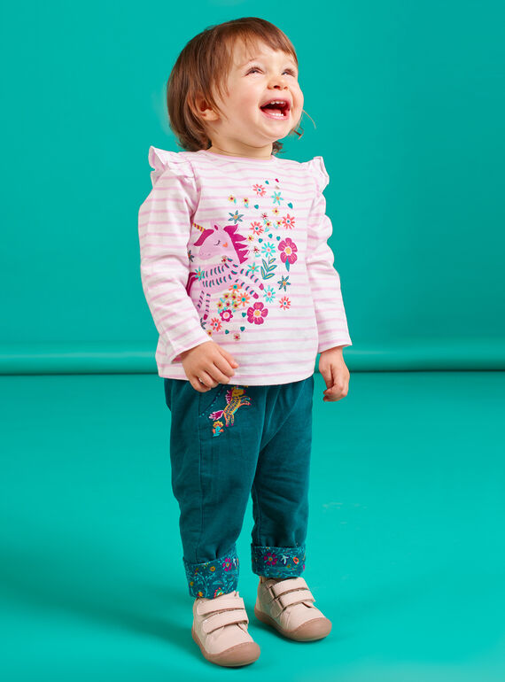 Baby Mädchen Wendehose Ente blau MITUPAN / 21WG09K1PAN714