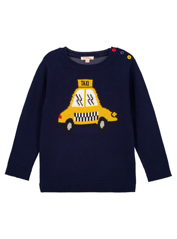 Rundhals-Pullover Marineblau GOSANPUL / 19W902C1PUL070