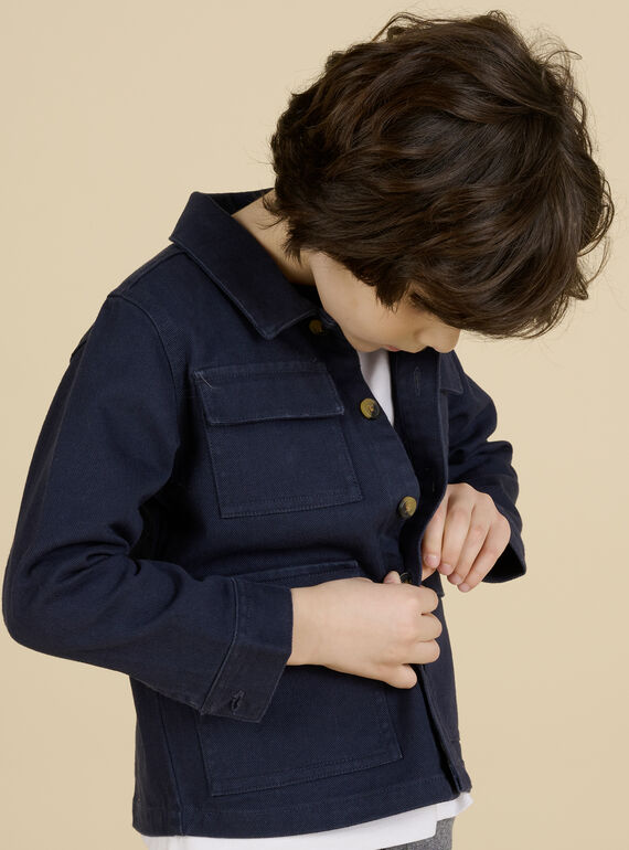 Nachtblaue Safari-Jacke für Kind Junge NOSOVES / 22S902Q1VES705