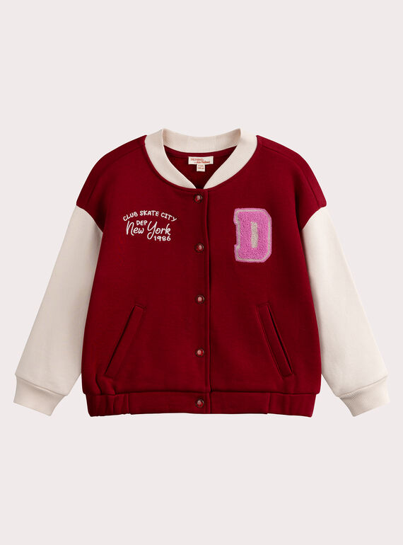 Teddyjacke rot ruby für Mädchen  VAKOCAR / 24W90131CARF529
