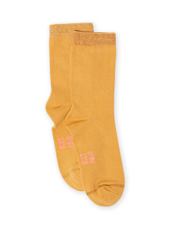 Senf-Socken für Mädchen MYAJOCHO1 / 21WI0118SOQB106
