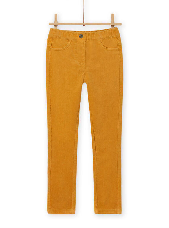 Gelbe Kordhose für Mädchen MAJOVEJEG2 / 21W901N2PANB107