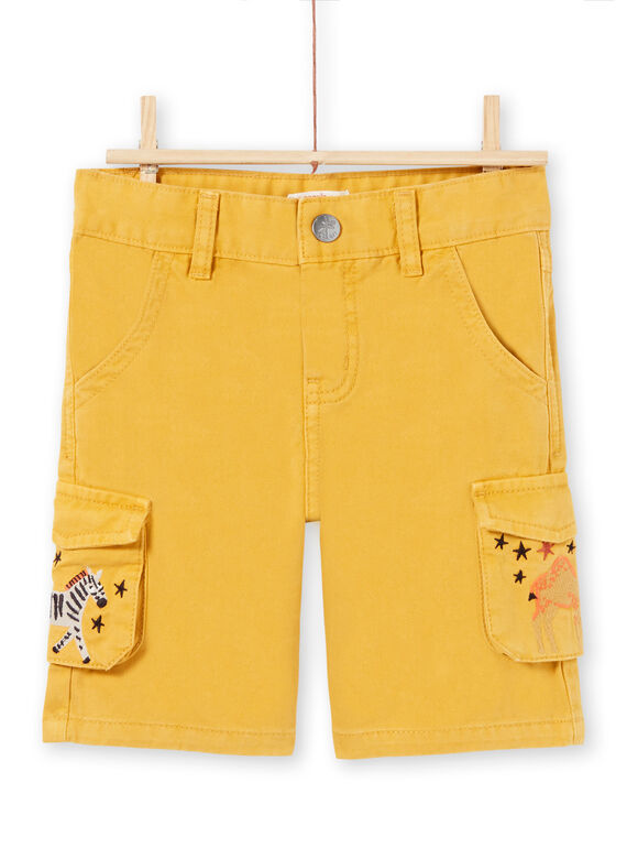 Senfgelbe Bermudashorts Kind Junge LOTERBER5 / 21S902V5BERB101