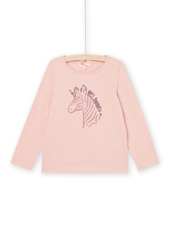 Rosa Langarmshirt mit Zebra-Animation PAJOYTEE2 / 22W901D1TMLD314