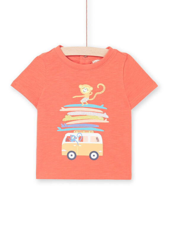 Kurzärmeliges rotes Baby-Jungen-T-Shirt LUBONTI2 / 21SG10W4TMCF504