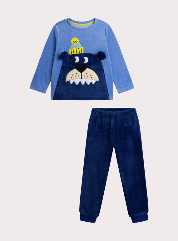 Phosphoreszierender Pyjama aus Samt für Jungen  VEGOPYJPOCH / 24WH1293PYJC230