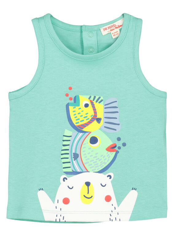 Ärmelloses bedrucktes T-Shirt für Babys Jungen FUCUDEB / 19SG10N1DEBG606