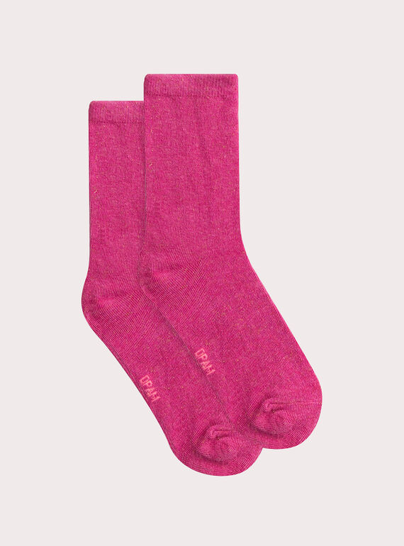 Rosa Pailletten Socken für Mädchen  VYAJOSCHO2 / 24WI01G1SOQ030