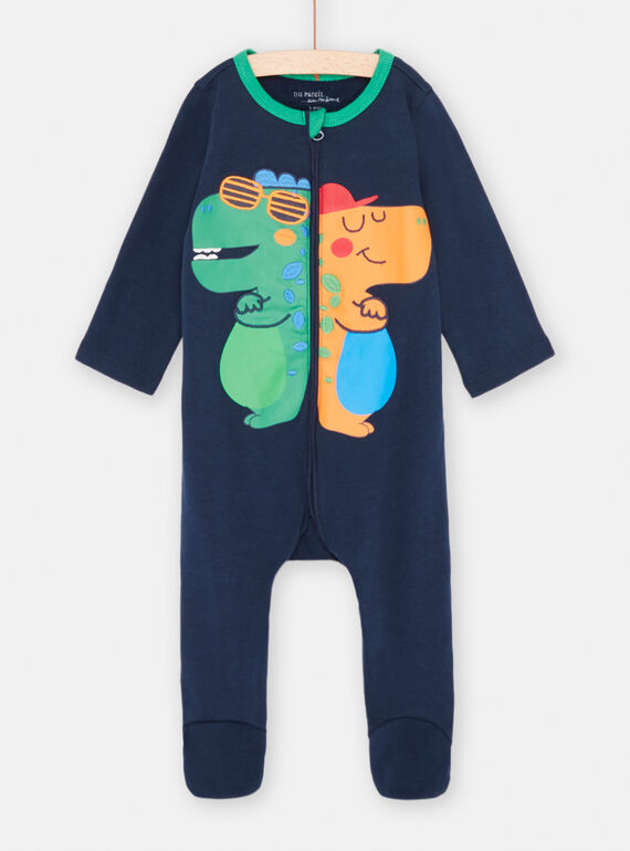 Nachtblauer Strampler mit Dinosaurier-Motiv, Baby, Jungen SEGAGRECOOL / 23WH1444GREC205