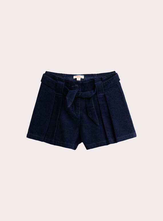 Short paper bag marine aus Cord für Mädchen  VAROSHORT / 24W901P1SHO070