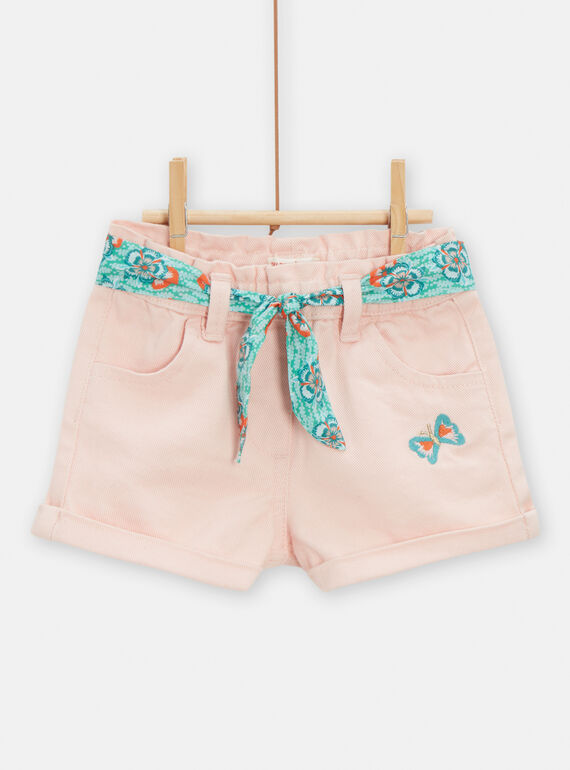 Rosa Baby-Mädchen-Jeansshorts TICOSHO / 24SG09N1SHOD329