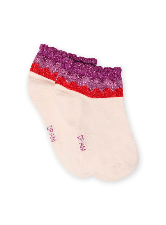Rosa Socken für Mädchen mit Wellenmuster MYAPACHO / 21WI01H1SOQD319