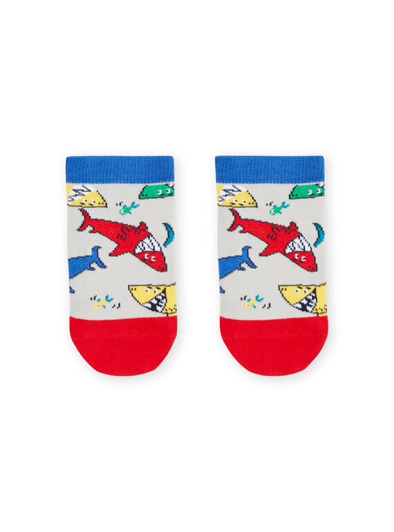 Mehrfarbige Socken mit Hai-Print RYOJOSOQ8 / 23SI0298SOQA002