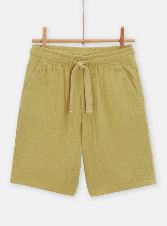 Grüne Bermuda-Shorts für Jungen TOLIBER3 / 24S902T1BERG601
