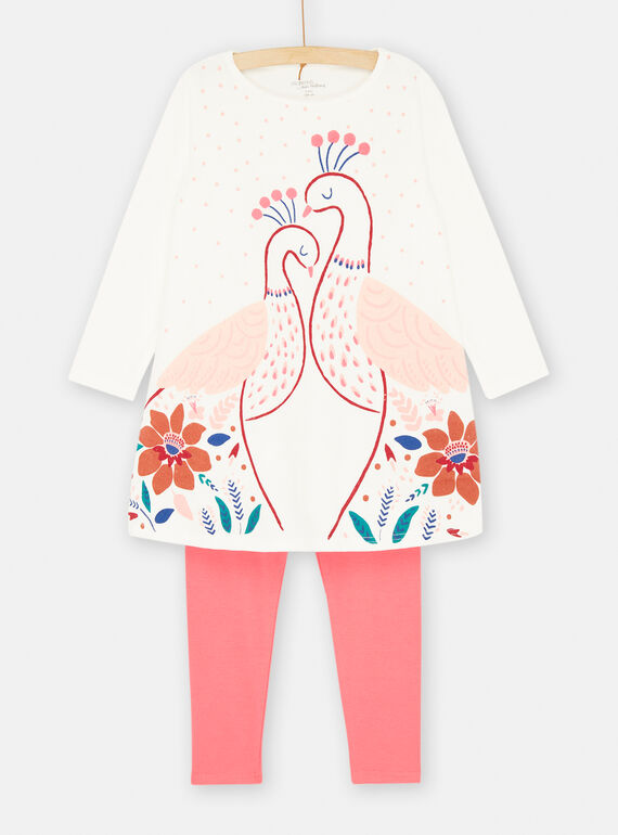 Ecru und rosa Pyjama-Set SEFACHUPEA / 23WH1152CHN003