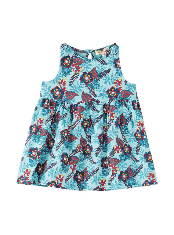 Bedrucktes Baby-Strandkleid für Mädchen JIPLAROB3 / 20SG09X3ROBC215