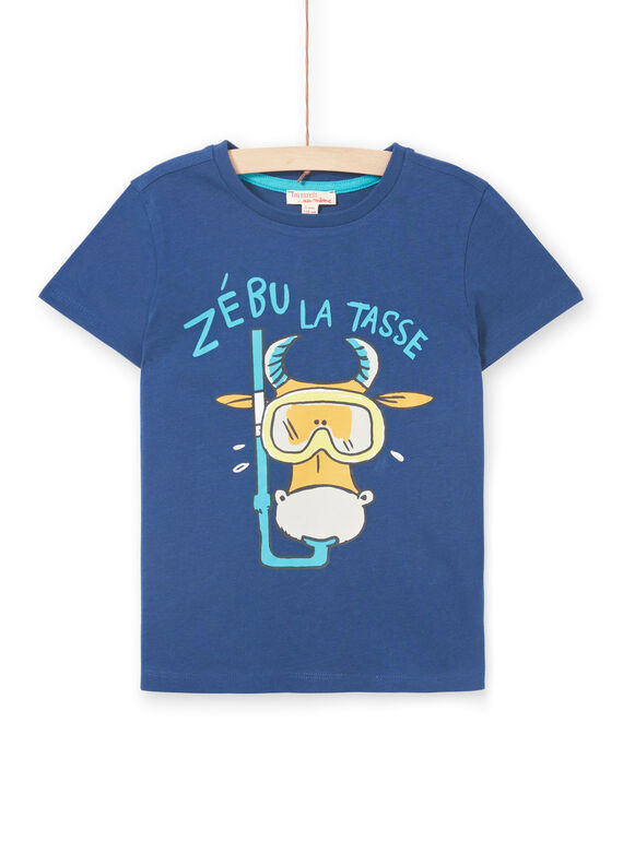 Kurzarm-T-Shirt navy blau Kind LOJOTI10 / 21S902F2TMC070