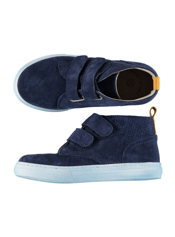Sportschuh aus Spaltleder für draußen Jungen FGBASPERF / 19SK3643D3F070