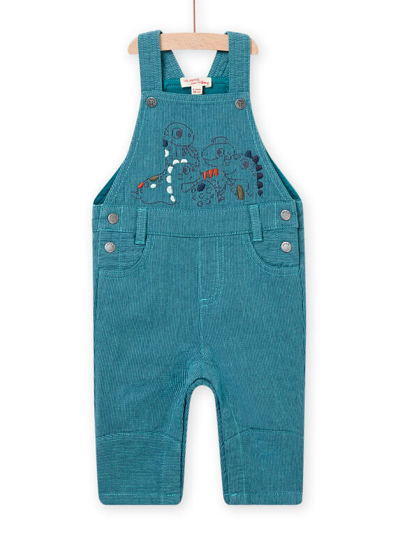 Baby Junge Türkisfarbene Dinosaurier-Latzhose NUGASAL / 22SG10O1SAL202