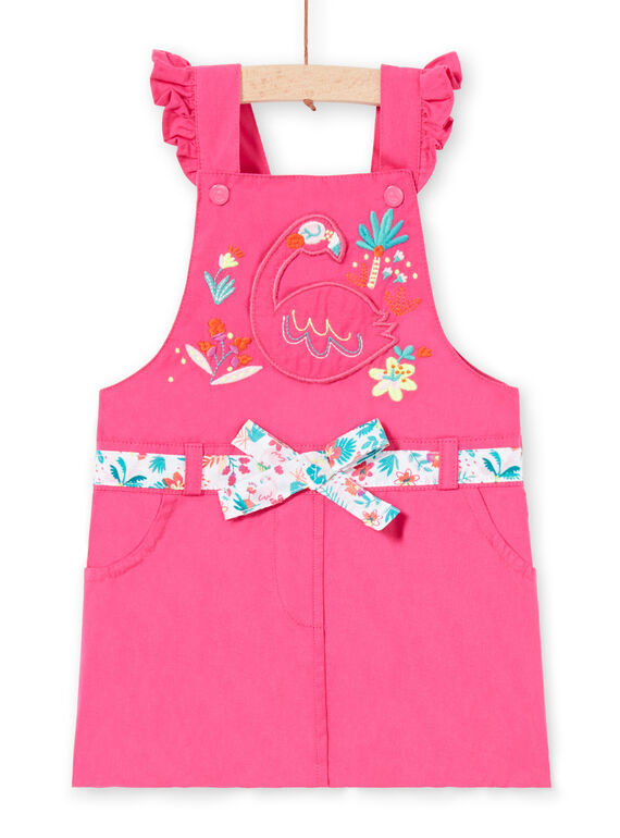 Mädchen rosa Latzhose Kleid LIBONROB1 / 21SG09W2ROB302