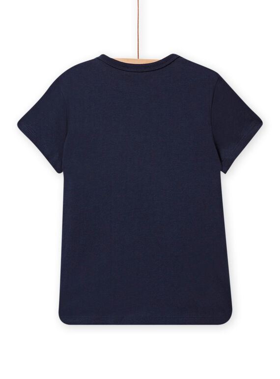 Mitternachtsblaues Käfer-T-Shirt mit Wendepailletten für Kinder Jungen NOSANTI5 / 22S902S3TMC705