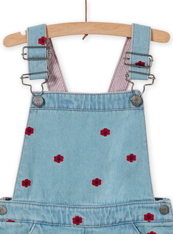 Bestickter Denim-Overall für Baby-Mädchen LAHAROB1 / 21S901X2ROBP272