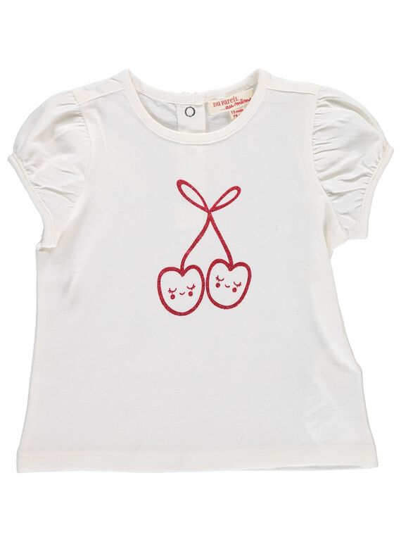 Baby girls' short-sleeved T-shirt CIJOTI1 / 18SG09R1TMC001