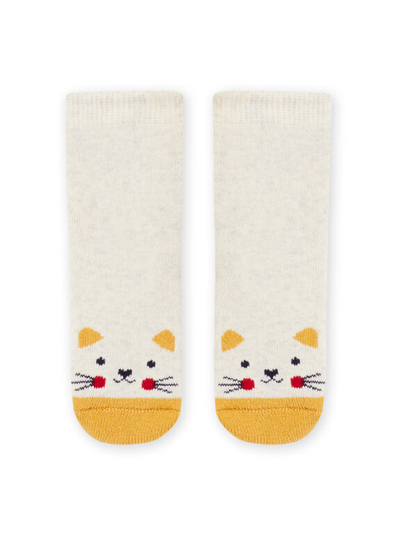 Baby Mädchen beige Katze Socken MYIJOSOQB2 / 21WI0916SOQA011