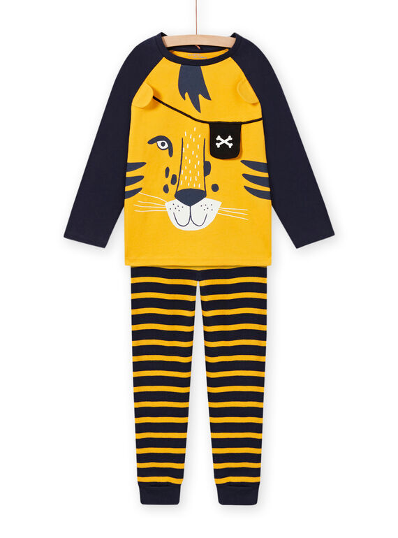 Tiger-Pyjama-Set für Jungen mit leuchtenden Details im Dunkeln MEGOPYJLION / 21WH1281PYJB107