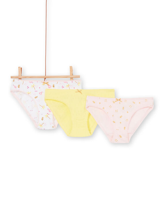 3er-Set rosa und gelbe Höschen für Kinder und Mädchen LEFALOTJAU / 21SH11G1D5L000