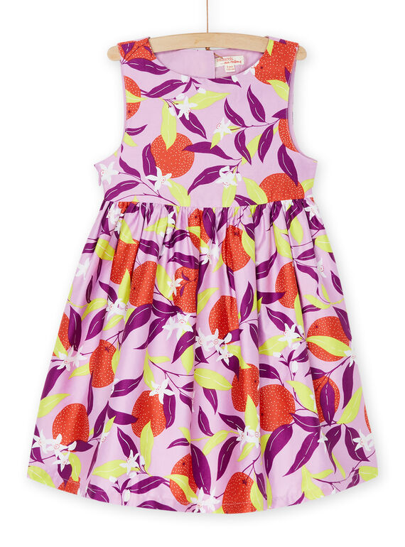 Lavendelfarbenes Kleid mit Blumenmuster RANEOROB1 / 23S901O4ROB326