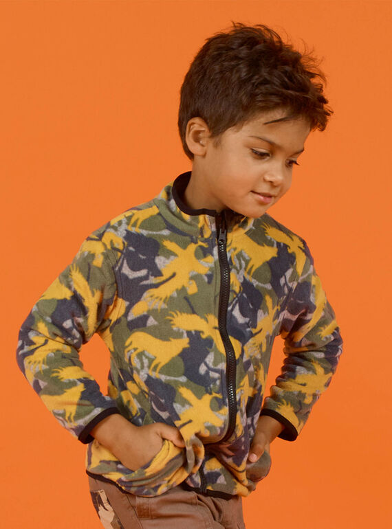 Wendbare Fleeceweste mit Reißverschluss für Kinder Jungen MOSAUGIL / 21W902P1GILJ922