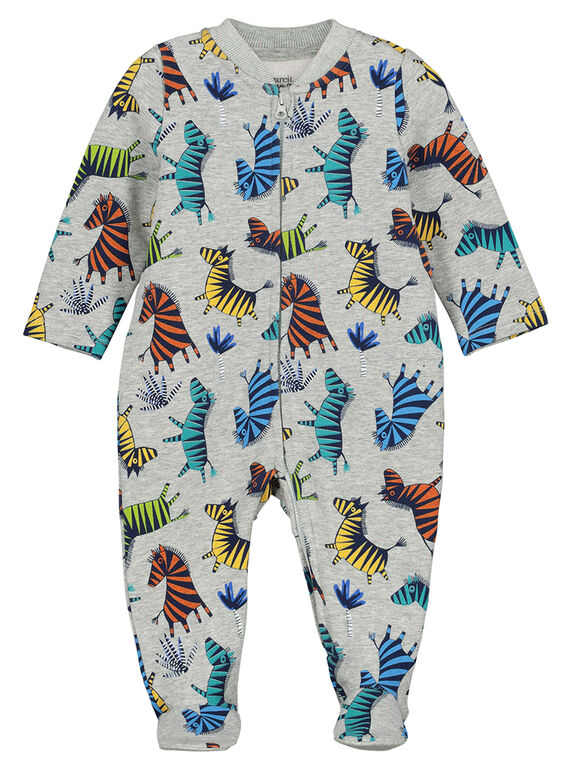Strampler aus Samt für Babys Jungen FEGAGRESAF / 19SH1496GRE099