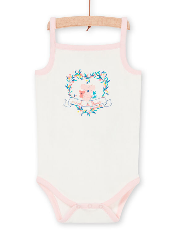 Aus weißem Baby Mädchen Bodysuit LEFIBODCAL / 21SH13G1BDL001