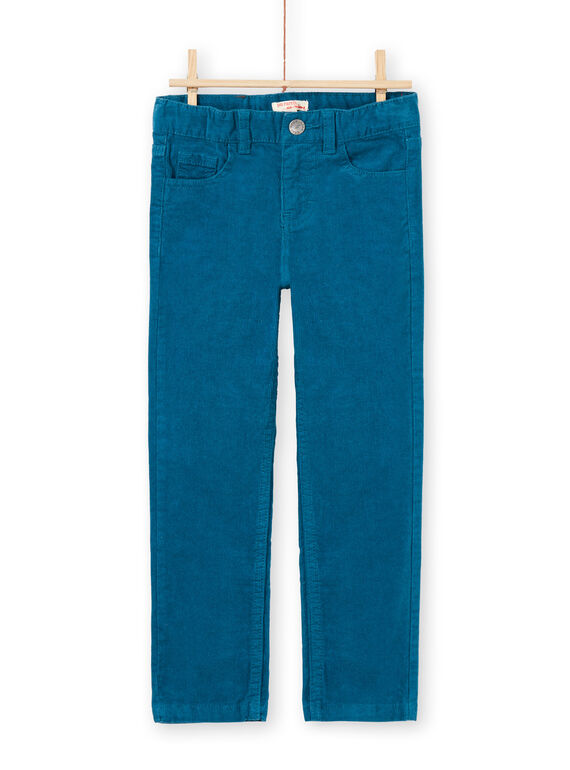 Blaue Enten-Velours-Hose für Jungen MOJOPAVEL1 / 21W90213PAN714