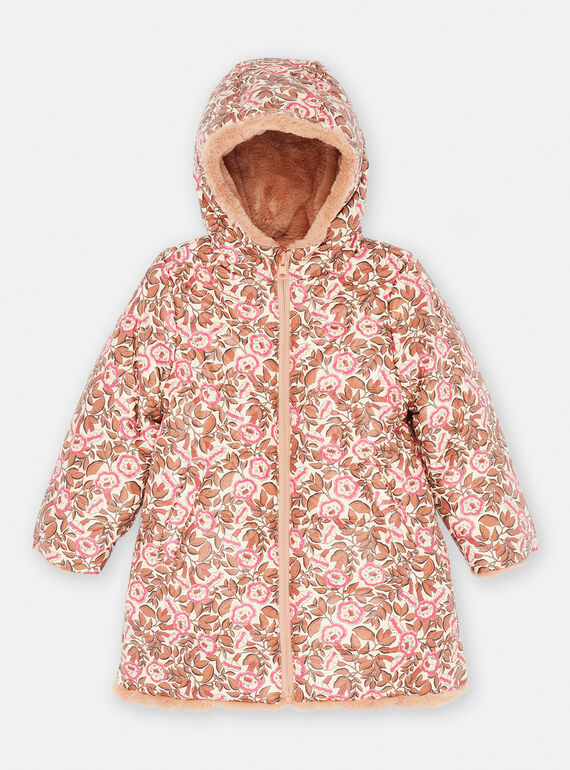 Reversible Kapuzenparka in Rosa und Haselnuss SABIPARKA / 23W901D1PAR821