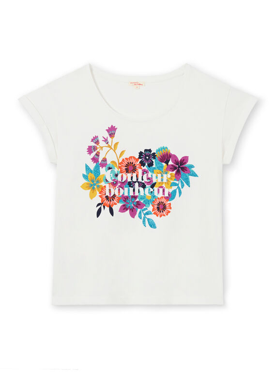 Kurzarm-T-Shirt mit Blumendruck LAMUMTI2 / 21S901Z1TMC001