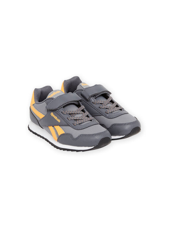 Kind Junge graue Reebok-Sneakers mit gelben Details MOG58315 / 21XK3643D36940