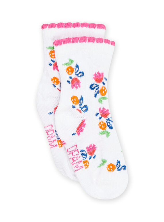 Weiße Socken mit Blumenmuster RYIPOPSOQ / 23SI0992SOQ000